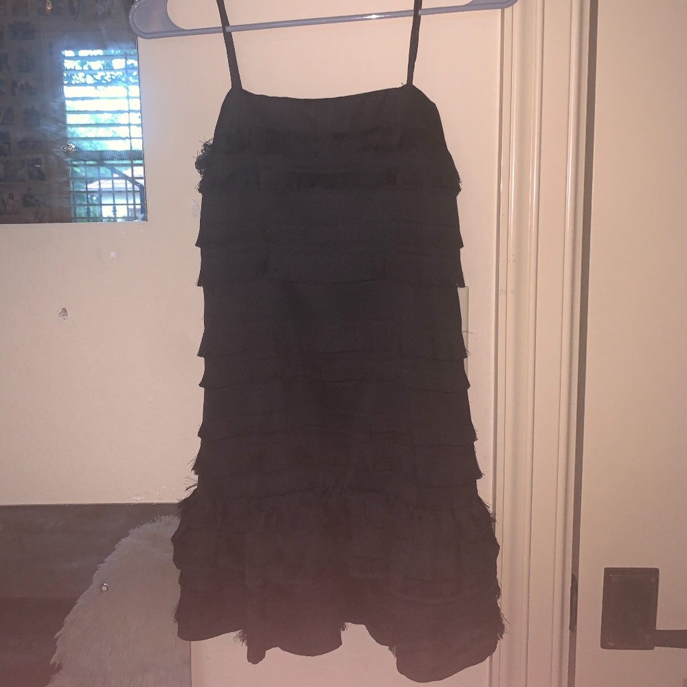 Black Princess Polly Ruffle Dress